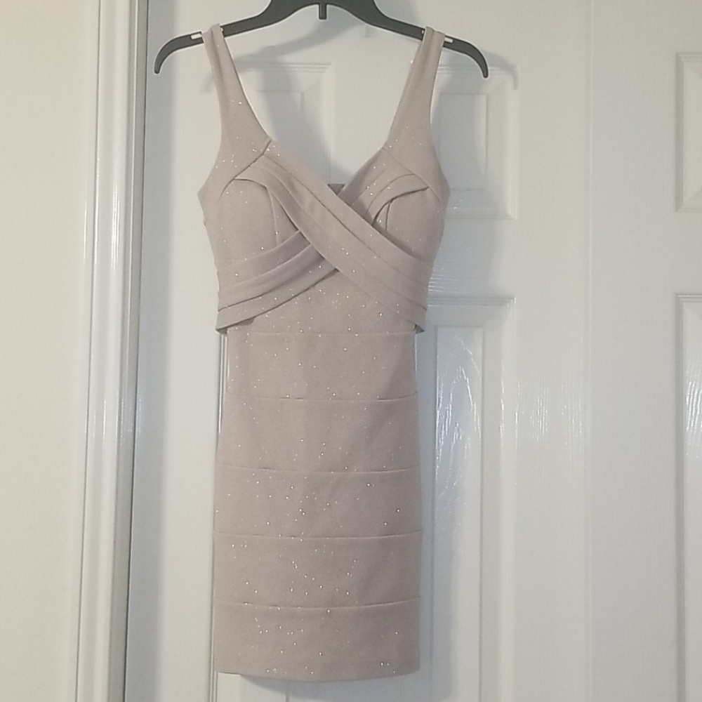 Nude Glitter Dress